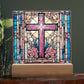 Holy Cross Stained Glass Look Lighted Acrylic Plaque Gift-[product type]