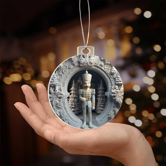 Nutcracker Acrylic Christmas Ornament