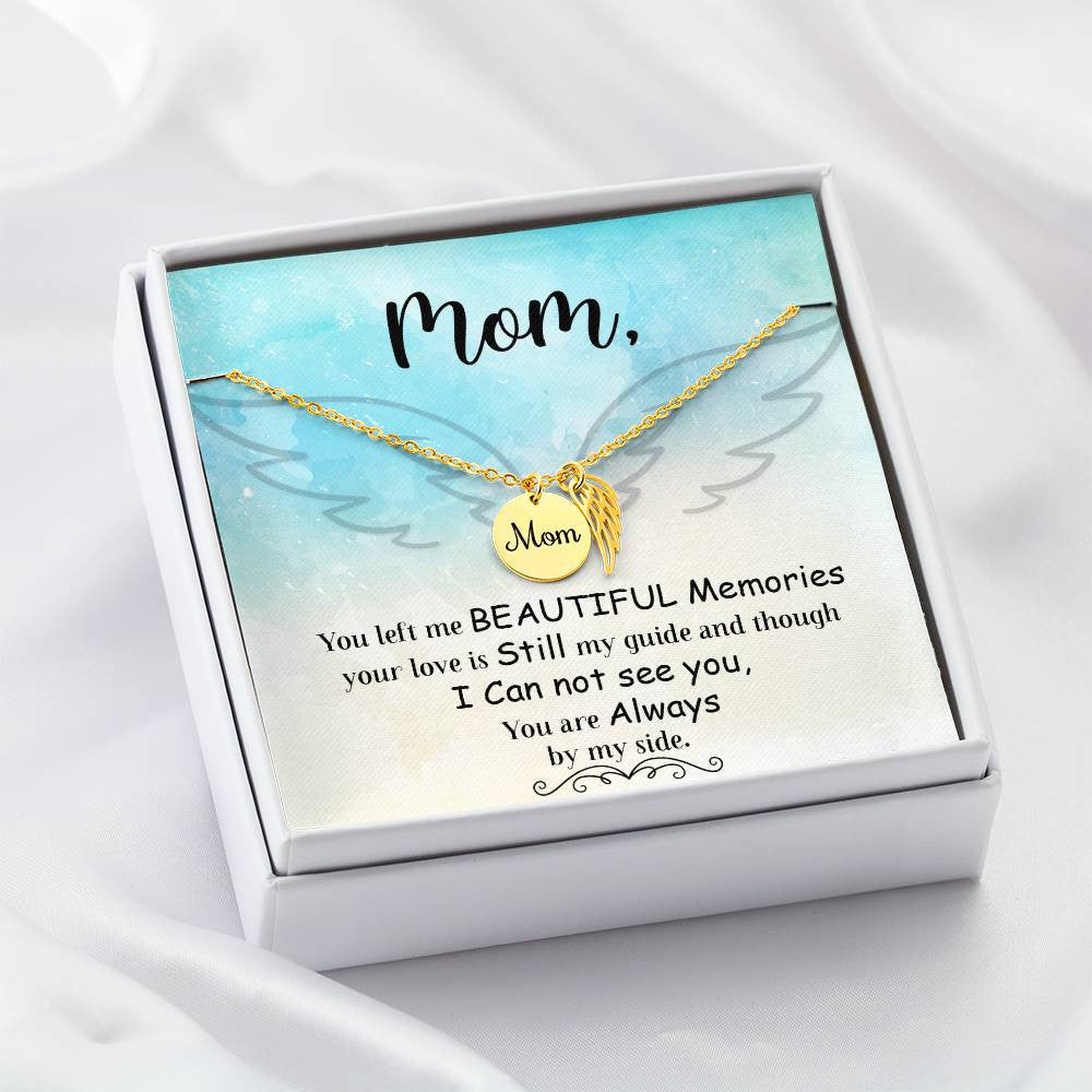 You left me Mom Memorial Necklace-[product type]