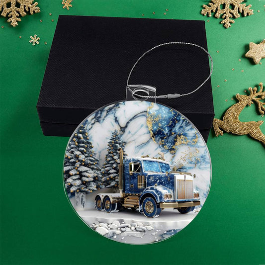 Truck Driver  Acrylic Christmas Ornament