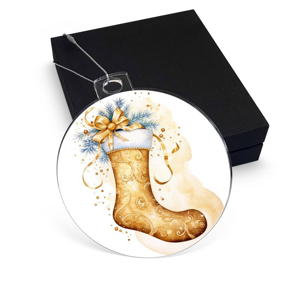 Golden Christmas Ornament-[Heartfelt Family Gift]