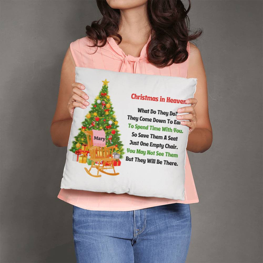 Christmas in Heaven Memorial Pillow-[product type]