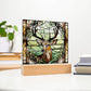 Deer Acrylic Square Plaque-[Heartfelt Family Gift]