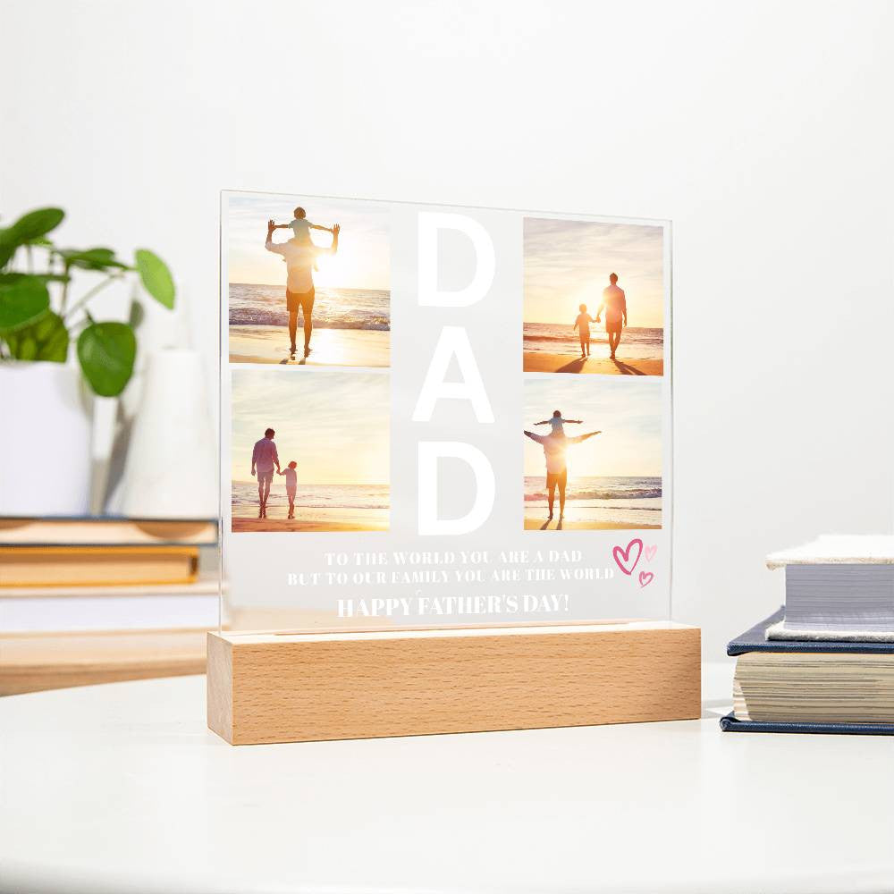 Fathers Day Gift for Dad, Custom Dad Plaque, Dad Christmas Gift from Children, Dad Photo Frame, Gift for Husband, Personalized Sign, Gift for Men-[product type]