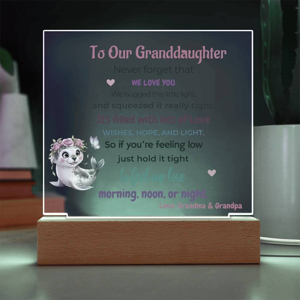 Personalized Granddaughter Sea Animal LED Night Light-[Heartfelt Family Gift]