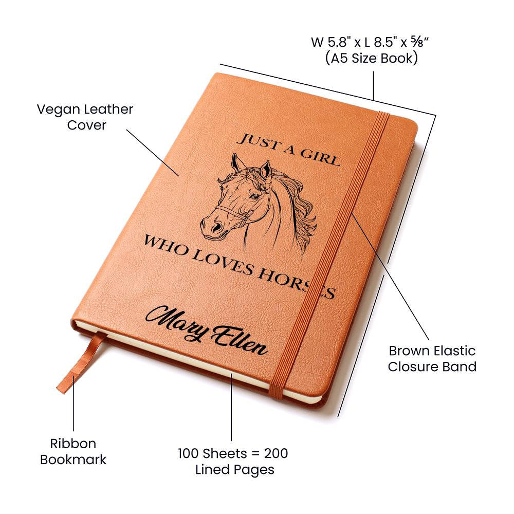 Just a Girl Who Loves Horses Personalized Journal-[Heartfelt Family Gift]