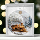 Gold Train Acrylic Christmas Ornament-[Heartfelt Family Gift]