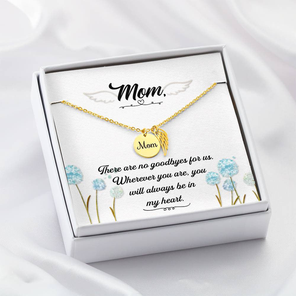 There are no goodbyes(1) Mom Memorial Necklace-[product type]