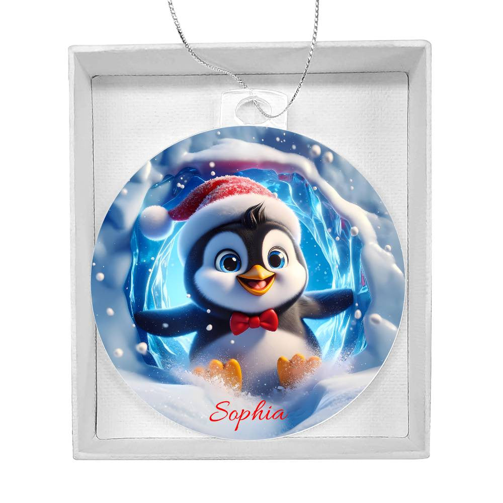 Penquin Acrylic Christmas Ornament-[Heartfelt Family Gift]