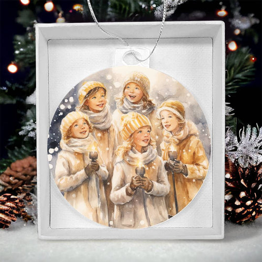 Carolers  Acrylic Christmas Ornament-[Heartfelt Family Gift]