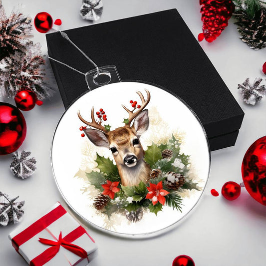 Deer Acrylic Christmas Ornament