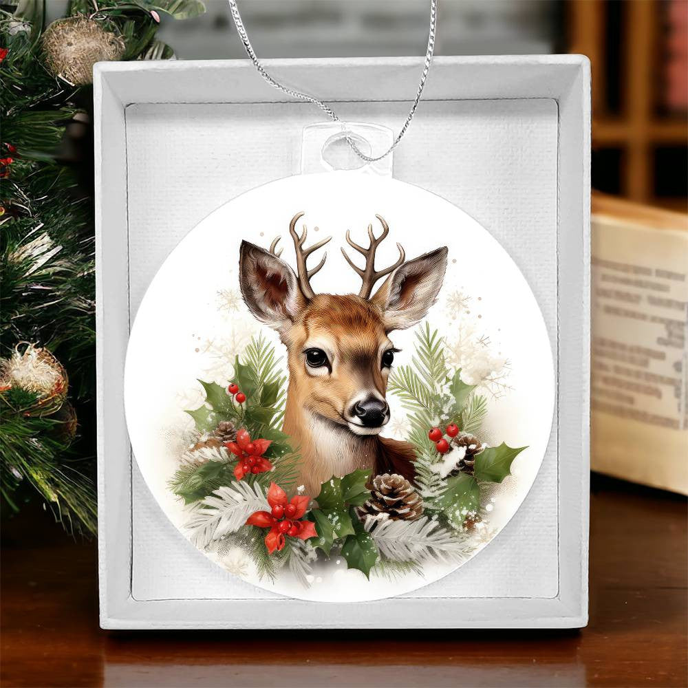 Deer Acrylic Christmas Ornament-[Heartfelt Family Gift]