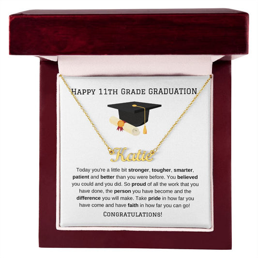 11th Grade Graduation Personalized Name Necklace Gift-Jewelry