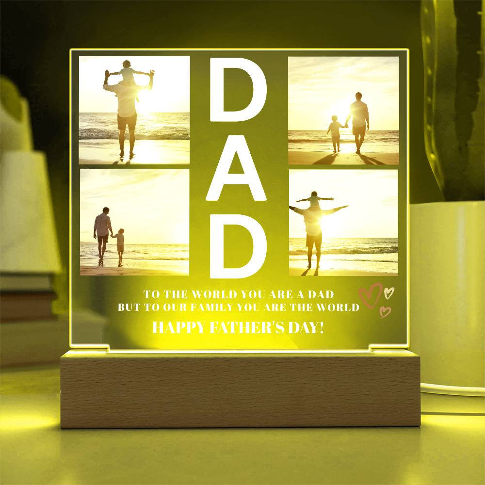 Fathers Day Gift for Dad, Custom Dad Plaque, Dad Christmas Gift from Children, Dad Photo Frame, Gift for Husband, Personalized Sign, Gift for Men-[product type]