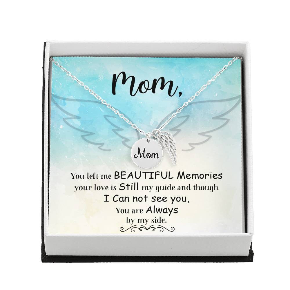 You left me Mom Memorial Necklace-[product type]