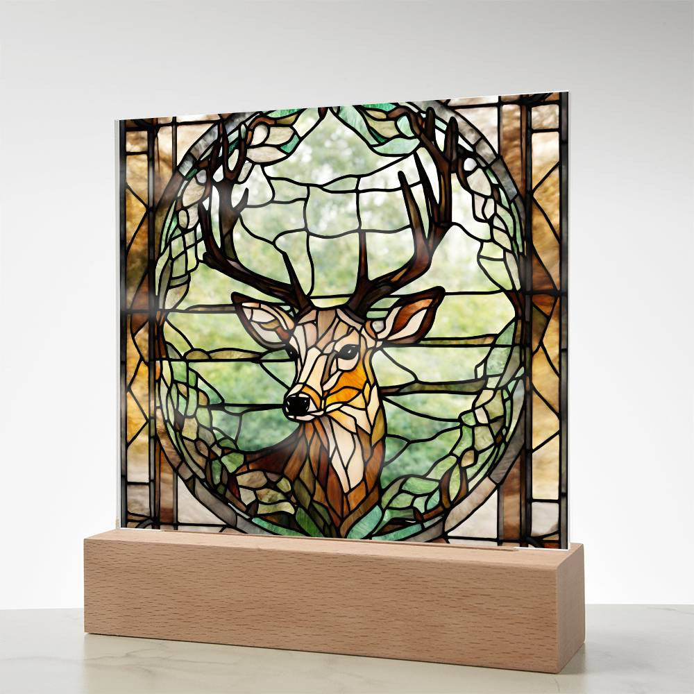 Deer Acrylic Square Plaque-[Heartfelt Family Gift]