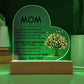 Mom Acrylic Heart Plaque Gift-[product type]