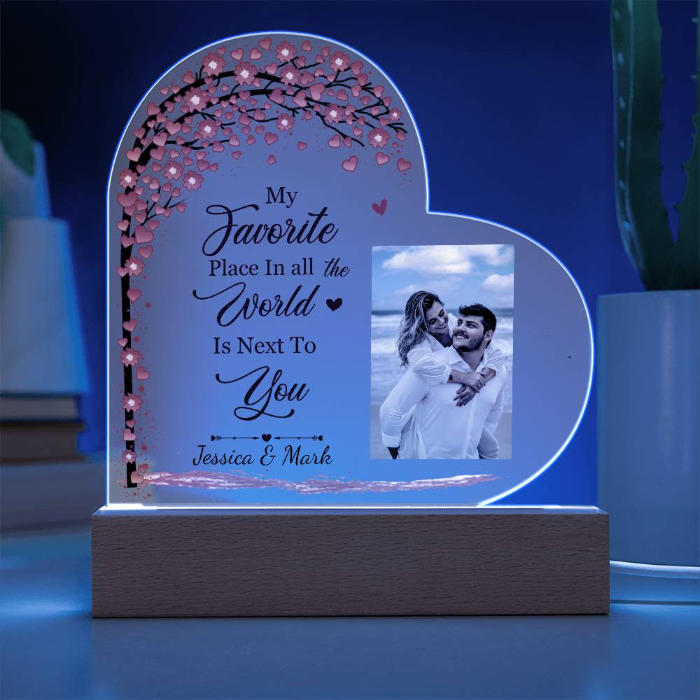 Couple Personalized Plaque Photo Gift for Anniversary Valentines or Birthday.-[product type]