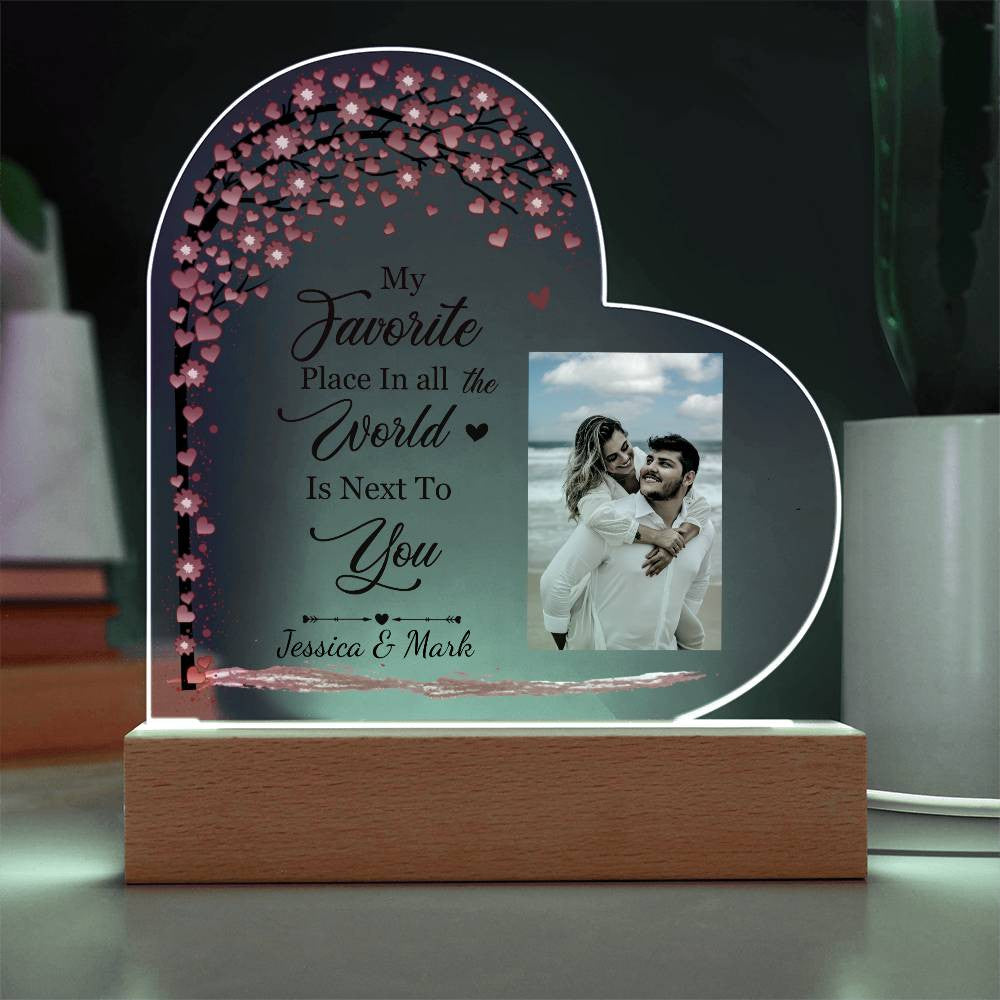 Couple Personalized Plaque Photo Gift for Anniversary Valentines or Birthday.-[product type]