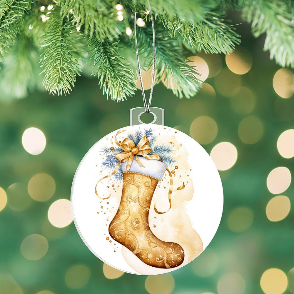 Golden Christmas Ornament-[Heartfelt Family Gift]