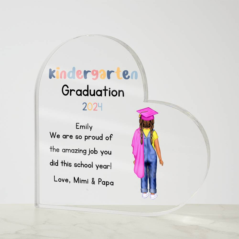 Personalized Kindergarten Graduation Heart Plaque Gift-[product type]