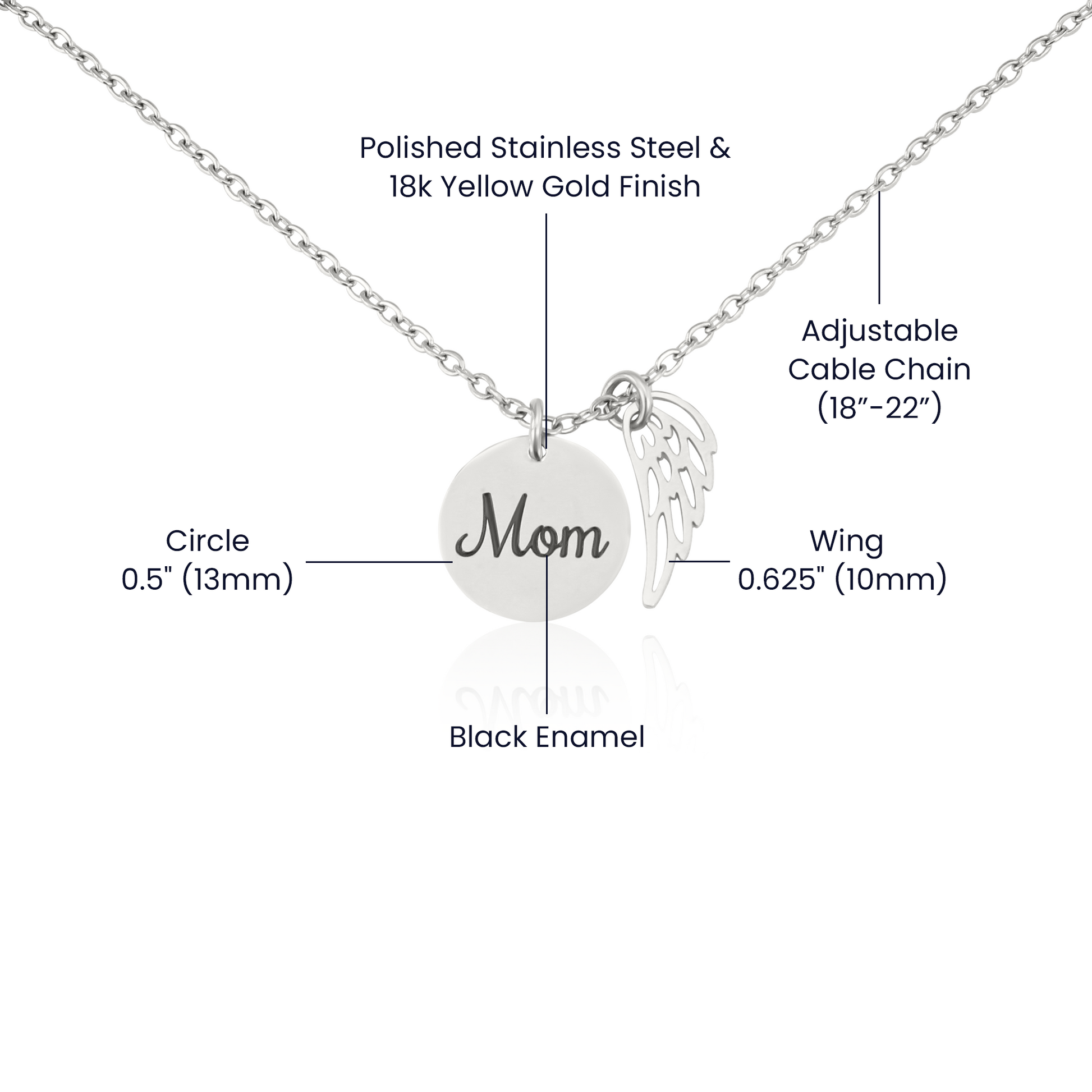 Love is bond(1) Mom Memorial Necklace-[product type]