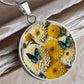 Chrysanthemum and peoney November Birth Flower Necklace-[product type]