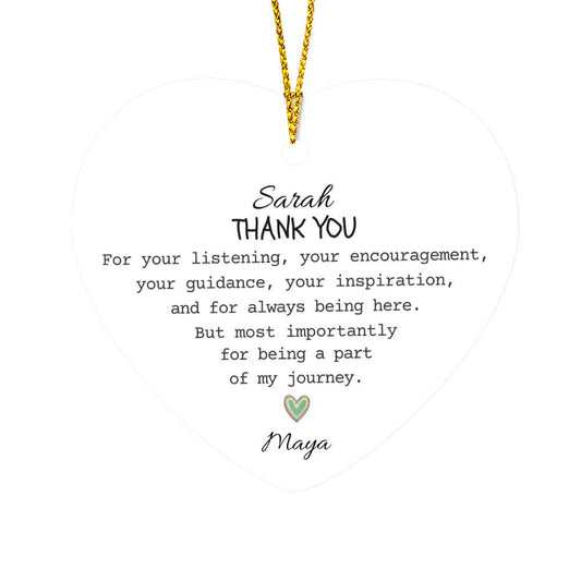 Personalized Thank You Christmas Ornament