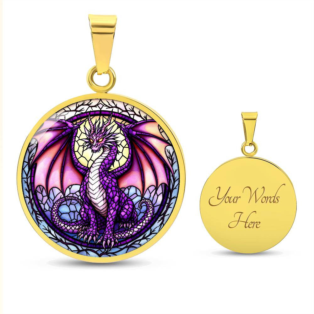 Purple Dragon Pendant Necklace-[Heartfelt Family Gift]