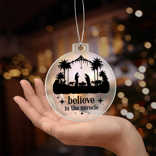 Manager Scence Acrylic Christmas Ornament