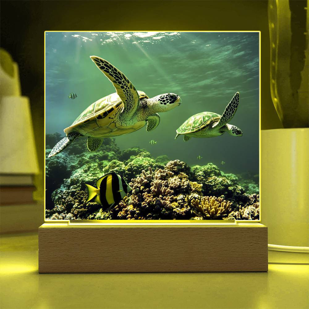 Sea Turtle Aquarium Night Light-[Heartfelt Family Gift]