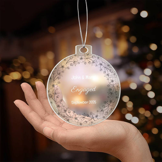 First Christmas Engaged Ornament-[Heartfelt Family Gift]