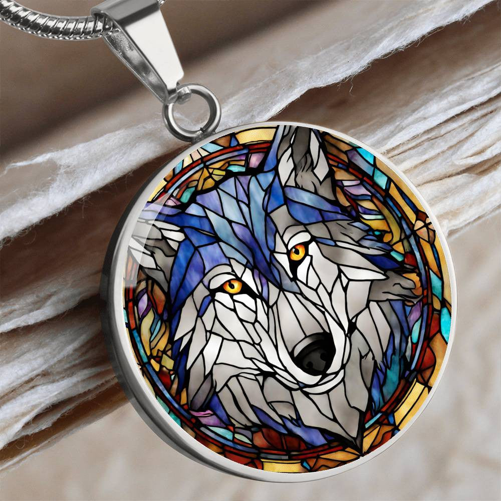 Wolf Necklace or Bangle Charm Bracelet-[product type]