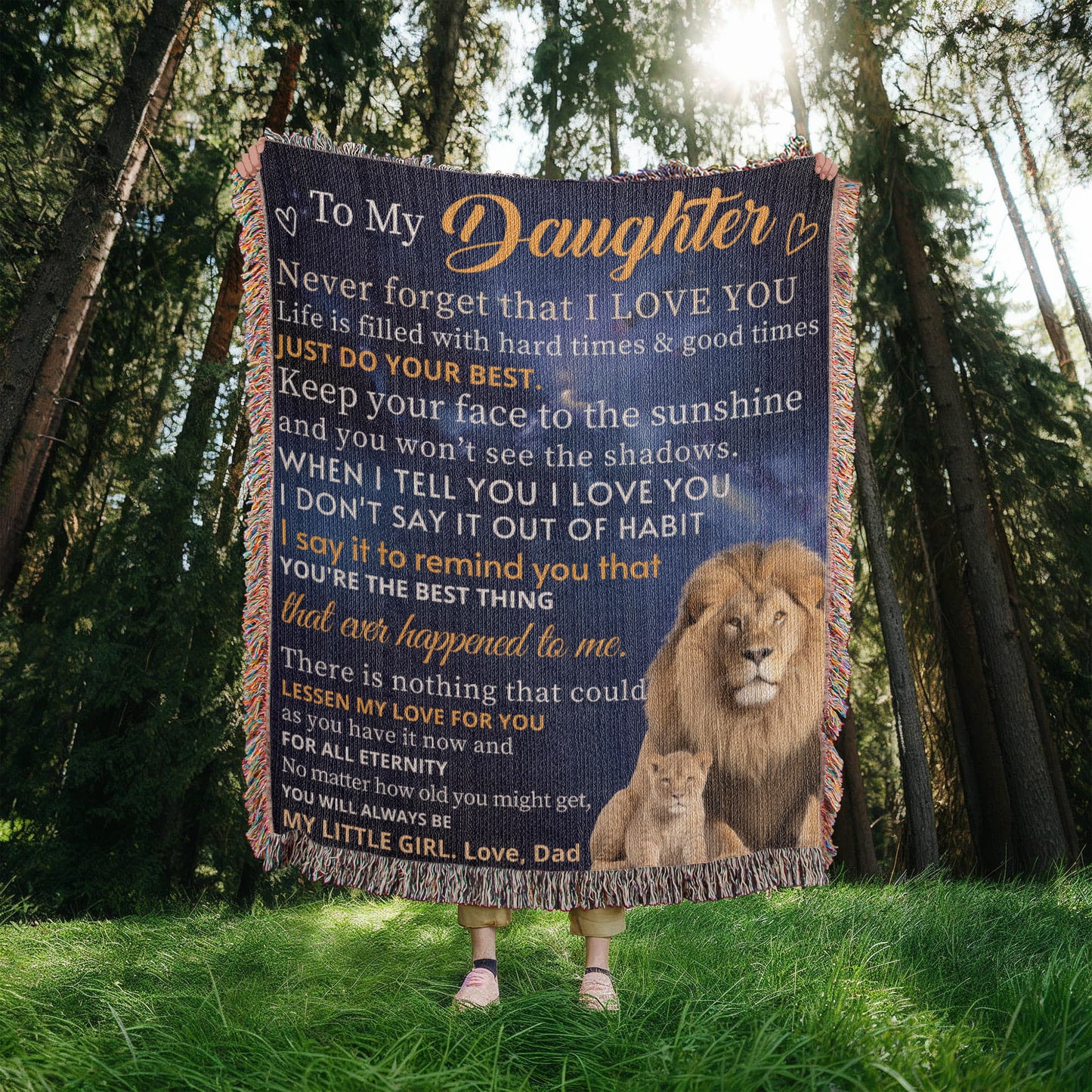 To My Daughter Blanket Gift from Dad-[Heartfelt Family Gift]