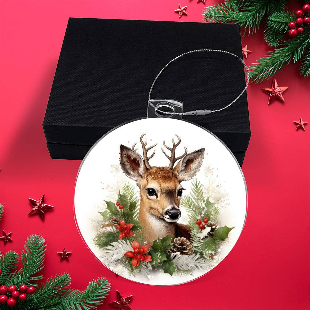 Deer Acrylic Christmas Ornament-[Heartfelt Family Gift]