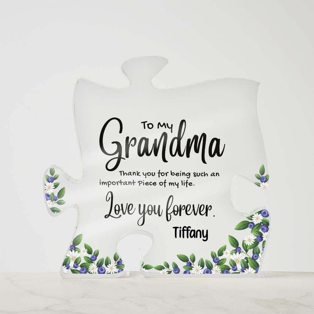 Grandma Puzzle Piece Acrylic Sign