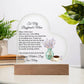 Boyfriends Mom Acrylic Heart Plaque with 2 Lines Personalized Text-[product type]