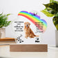 Dog Memorial Acrylic Paw Print Plaque-[product type]