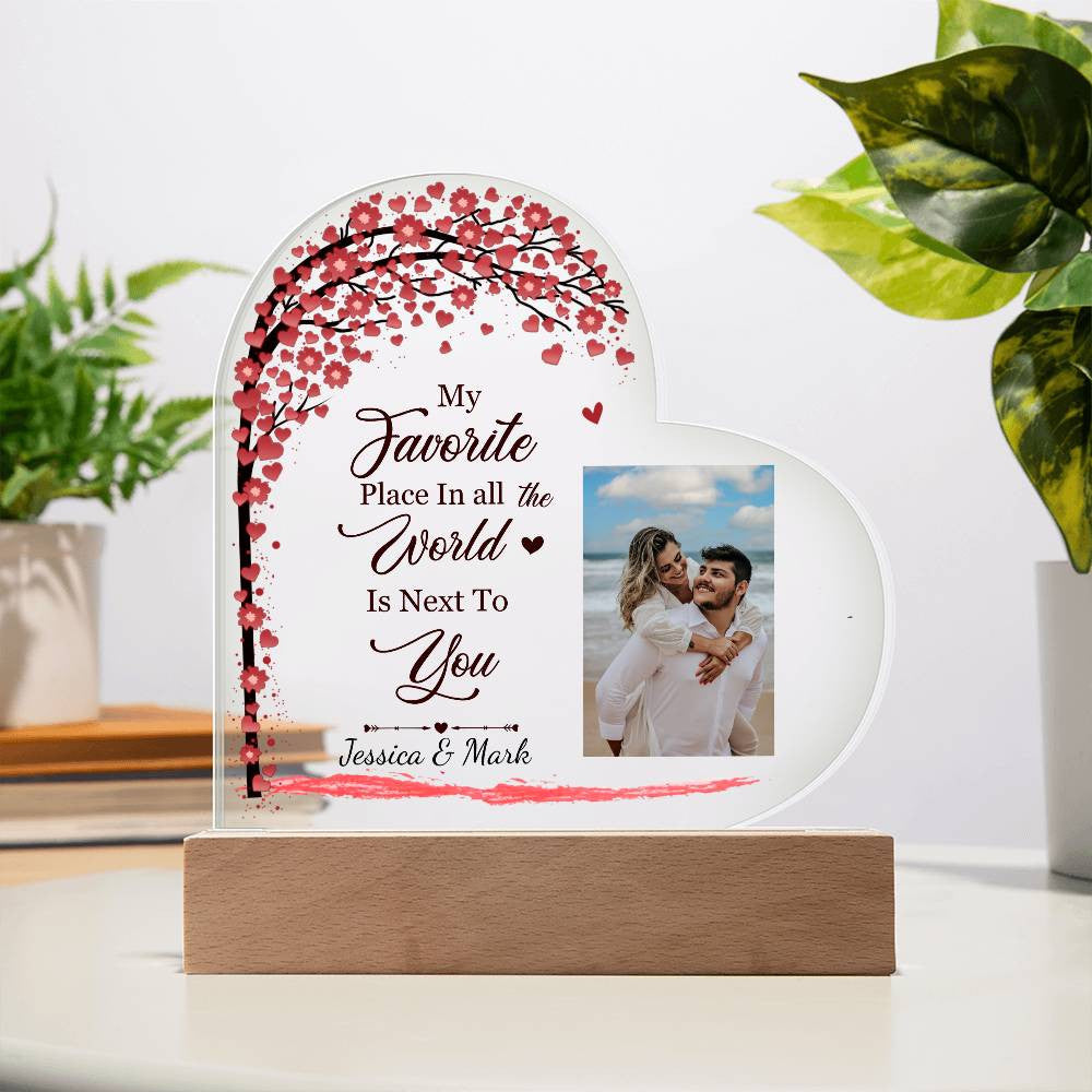 Couple Personalized Plaque Photo Gift for Anniversary Valentines or Birthday.-[product type]