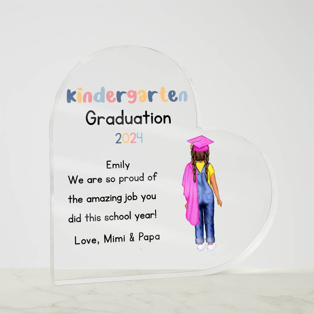 Personalized Kindergarten Graduation Heart Plaque Gift-[product type]