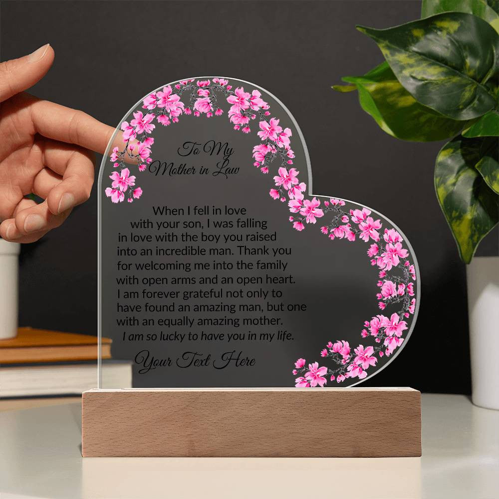 Mother in Law Led Heart Plaque-[product type]