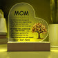 Mom Acrylic Heart Plaque Gift-[product type]