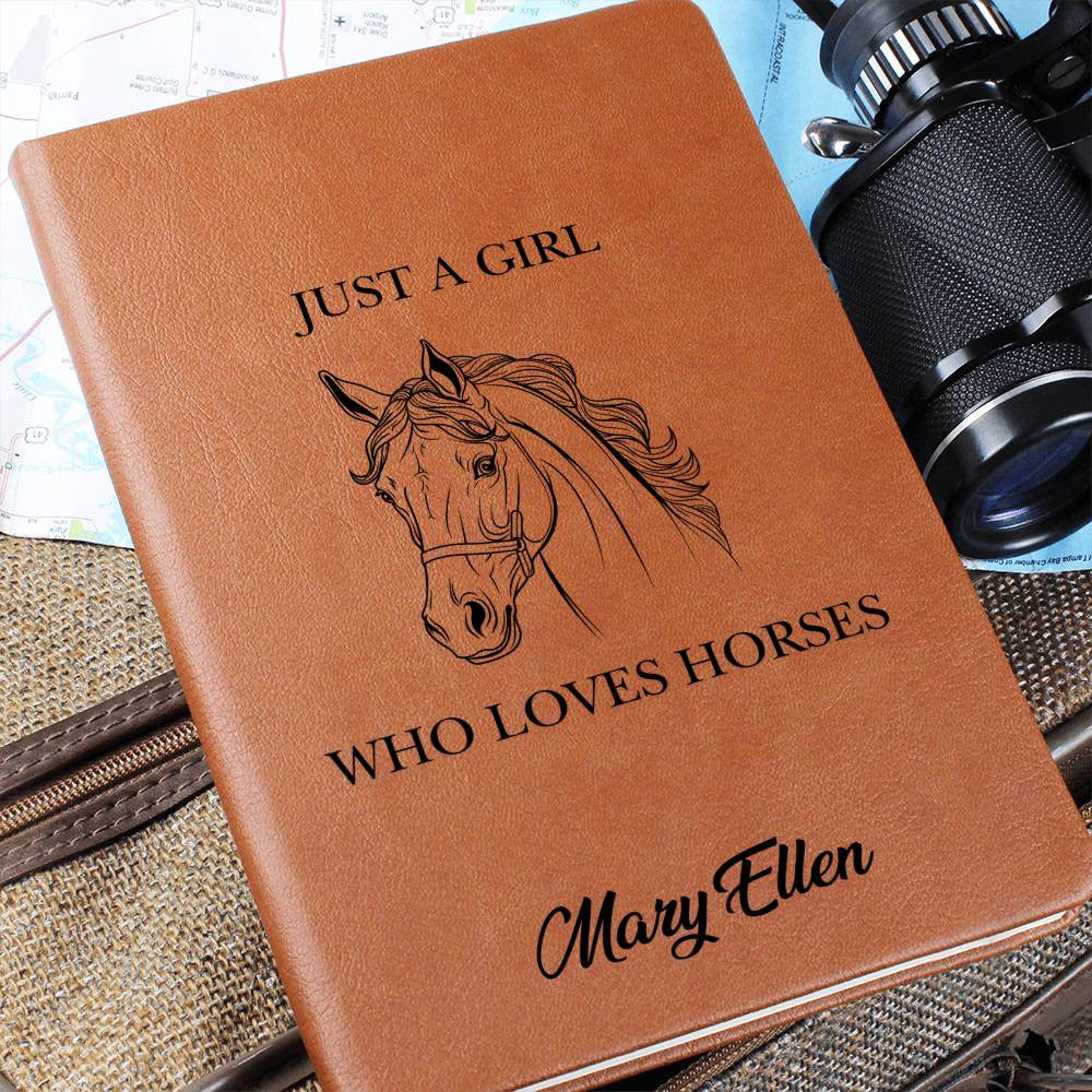 Just a Girl Who Loves Horses Personalized Journal-[Heartfelt Family Gift]