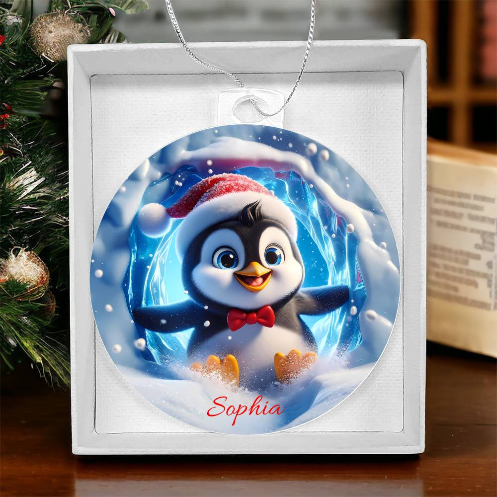 Penquin Acrylic Christmas Ornament-[Heartfelt Family Gift]