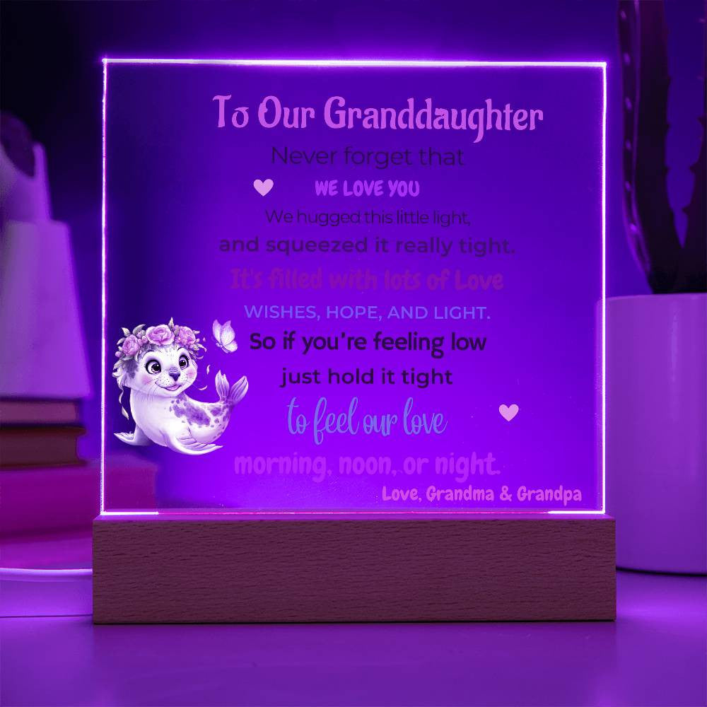 Personalized Granddaughter Sea Animal LED Night Light-[Heartfelt Family Gift]