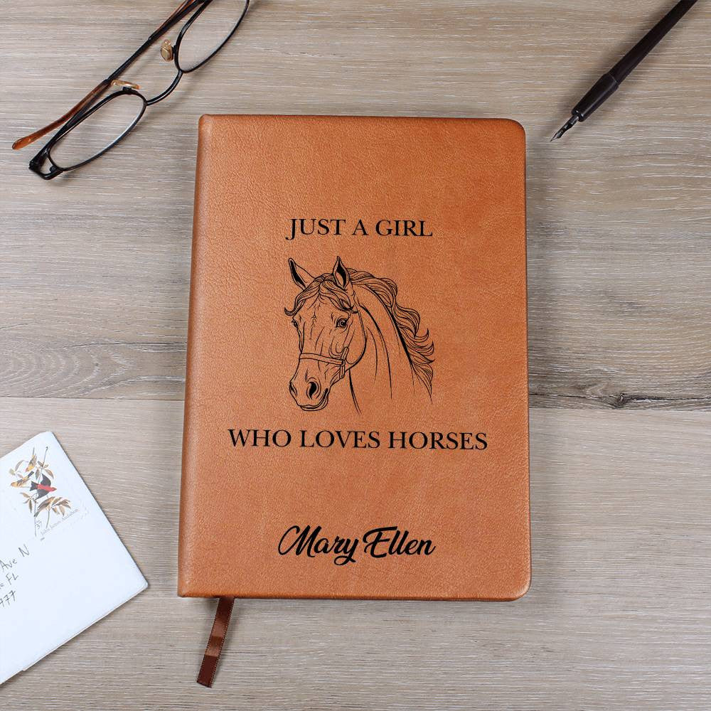 Just a Girl Who Loves Horses Personalized Journal-[Heartfelt Family Gift]