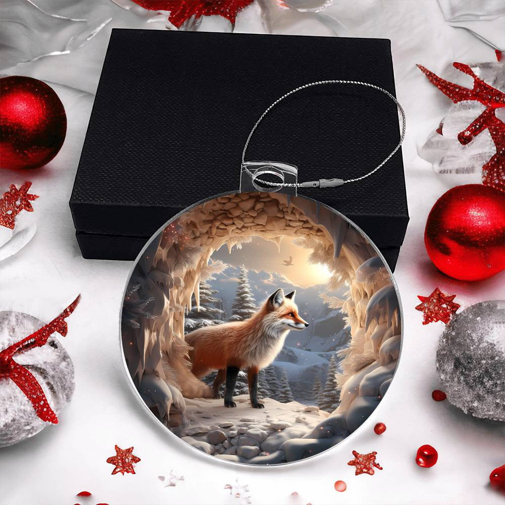 Fox Acrylic Christmas Ornament-[Heartfelt Family Gift]