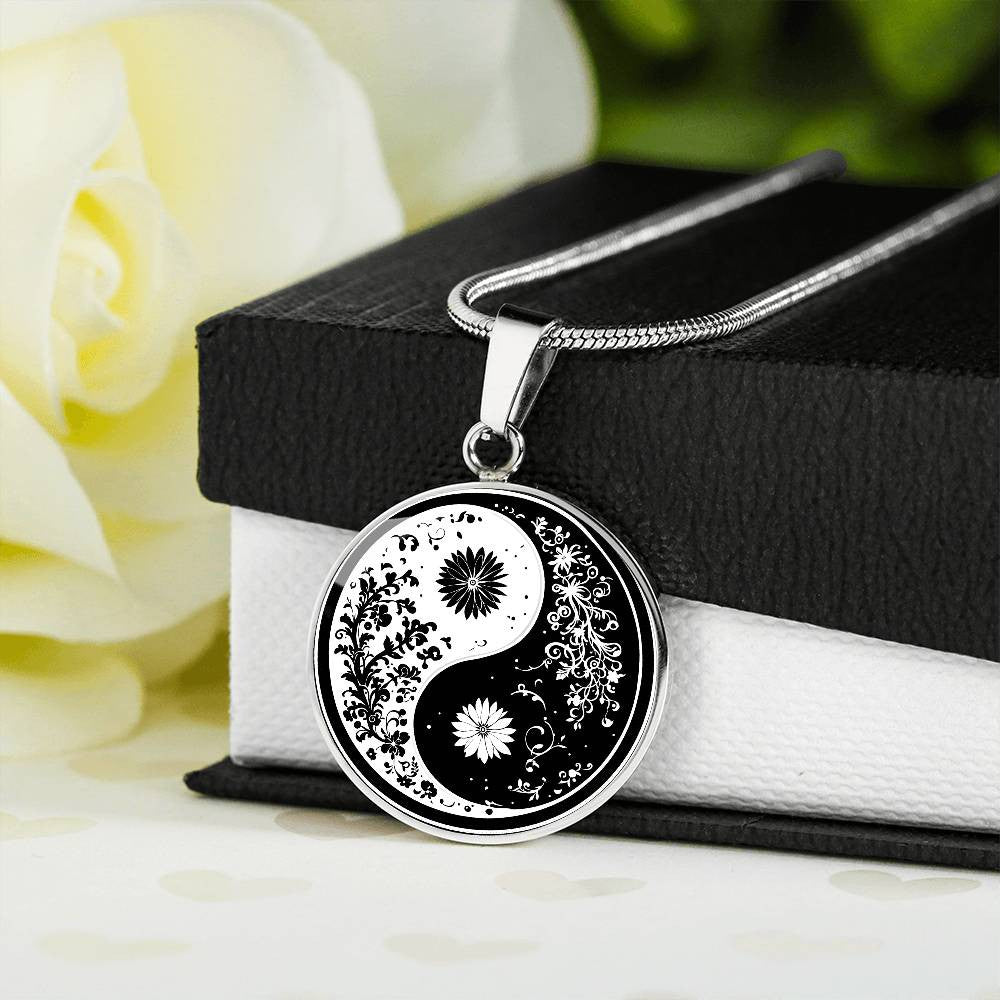 Yin Yang Necklace with Engraving-[Heartfelt Family Gift]