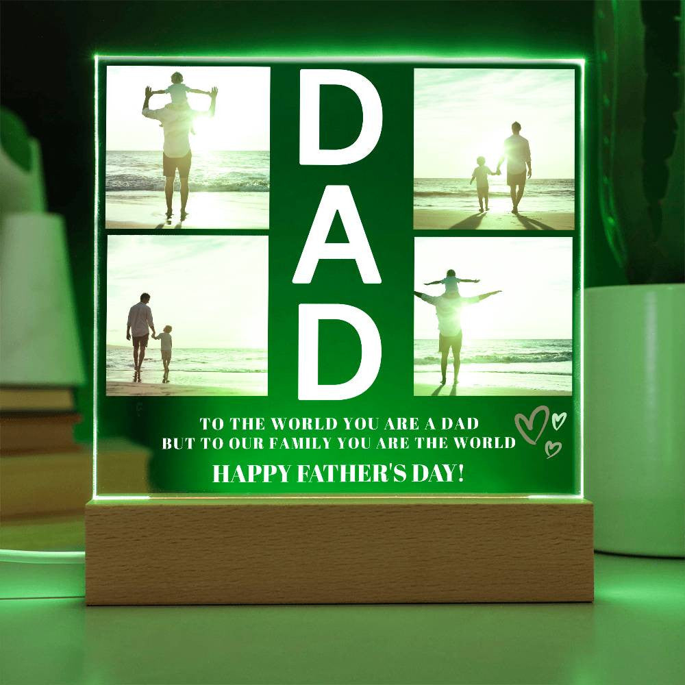 Fathers Day Gift for Dad, Custom Dad Plaque, Dad Christmas Gift from Children, Dad Photo Frame, Gift for Husband, Personalized Sign, Gift for Men-[product type]