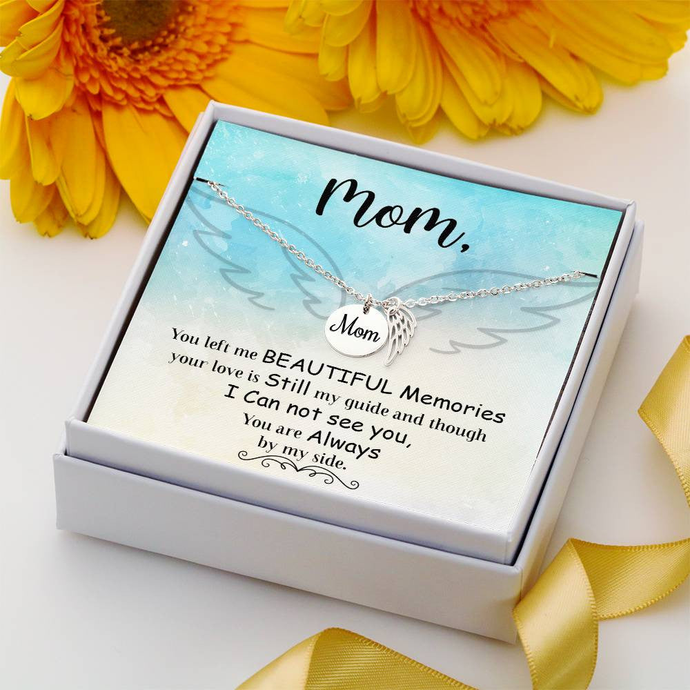 You left me Mom Memorial Necklace-[product type]